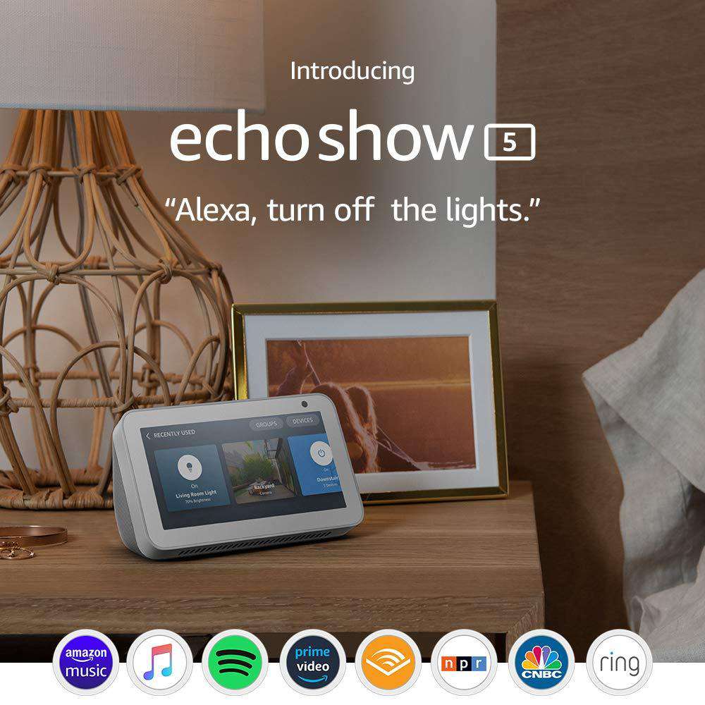 Echo Show 5 - Compact smart display with Alexa - Sandstone - Utoper