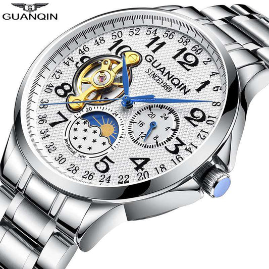 GUANQIN 2019 men's watches top brand luxury business Automatic clock Tourbillon waterproof Mechanical watch relogio masculino Utoper