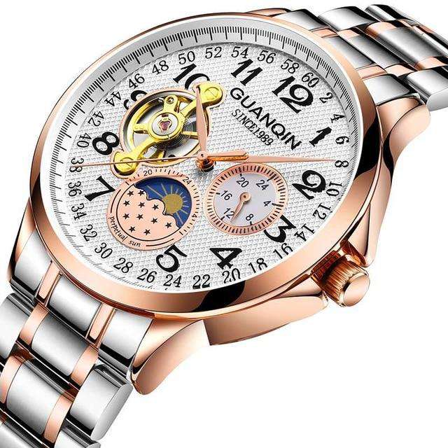 B GUANQIN 2019 men's watches top brand luxury business Automatic clock Tourbillon waterproof Mechanical watch relogio masculino Utoper