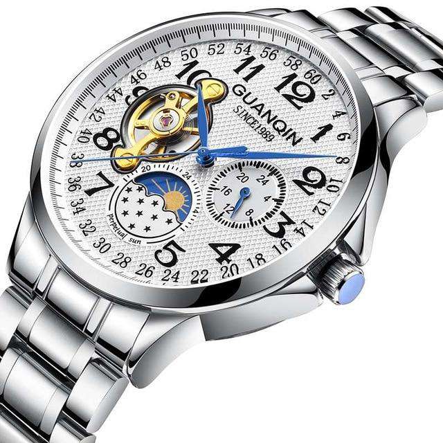 C GUANQIN 2019 men's watches top brand luxury business Automatic clock Tourbillon waterproof Mechanical watch relogio masculino Utoper