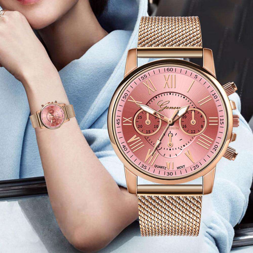 Hot Selling GENEVA Women's Casual Silicone Strap Quartz Watch Top Brand Girls Bracelet Clock WristWatch Women Relogio Feminino F Utoper