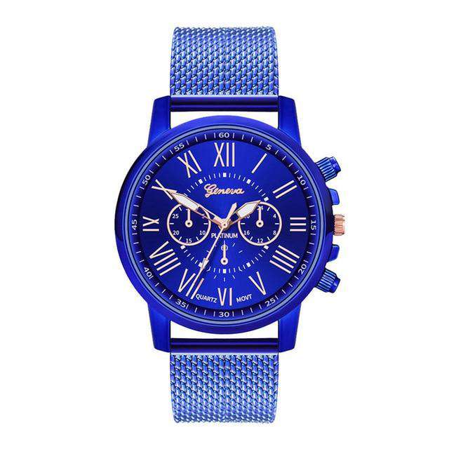 blue-2 Hot Selling GENEVA Women's Casual Silicone Strap Quartz Watch Top Brand Girls Bracelet Clock WristWatch Women Relogio Feminino F Utoper