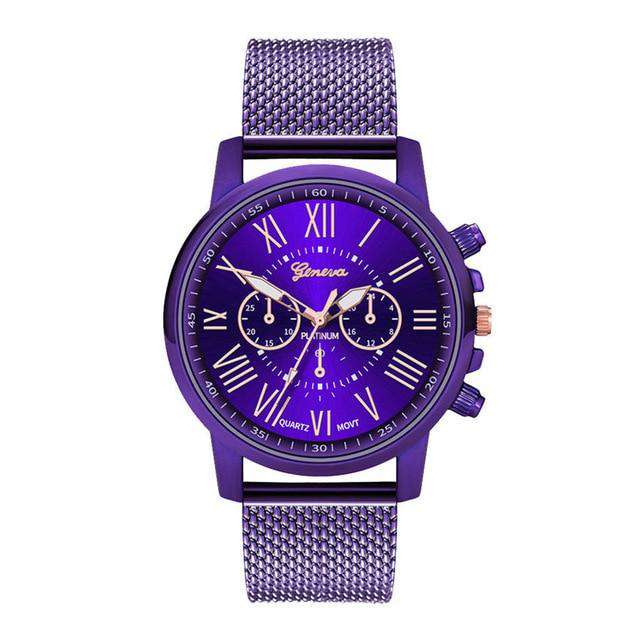 purple-5 Hot Selling GENEVA Women's Casual Silicone Strap Quartz Watch Top Brand Girls Bracelet Clock WristWatch Women Relogio Feminino F Utoper