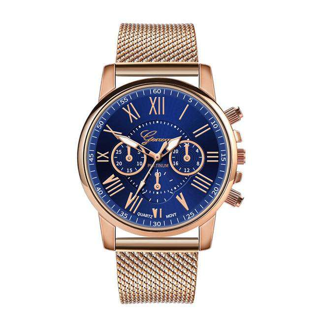 Blue Hot Selling GENEVA Women's Casual Silicone Strap Quartz Watch Top Brand Girls Bracelet Clock WristWatch Women Relogio Feminino F Utoper