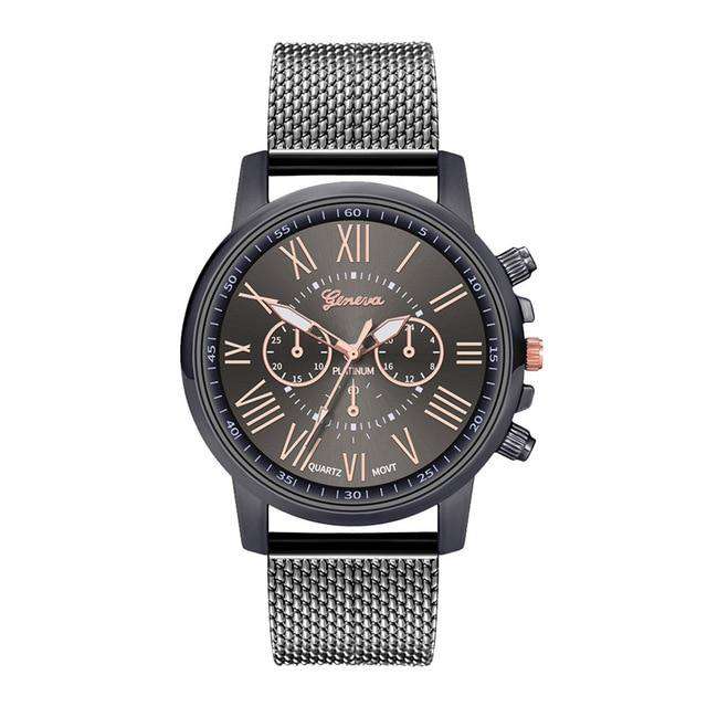 black-1 Hot Selling GENEVA Women's Casual Silicone Strap Quartz Watch Top Brand Girls Bracelet Clock WristWatch Women Relogio Feminino F Utoper