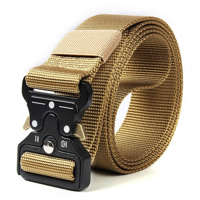 KK-Metal-alloy-Khaki-45to47inch 测试Men's Belt Army Outdoor Hunting Tactical Multi Function Combat Survival High Quality Marine Corps Canvas For Nylon Male Luxury Utoper