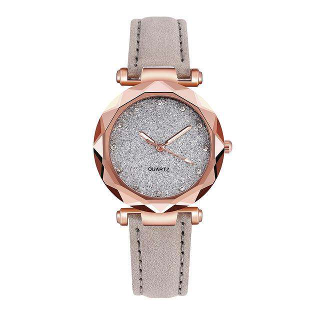 Grey New Luxury Rhinestone Bracelet Watch Women Starry Sky Watches Ladies Wristwatch Relogio Feminino Reloj Mujer Montre Femme Clock Utoper