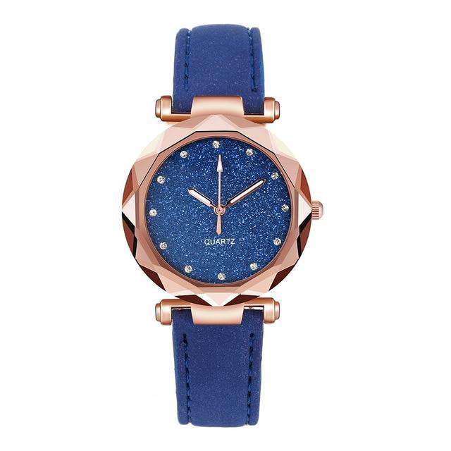 Blue New Luxury Rhinestone Bracelet Watch Women Starry Sky Watches Ladies Wristwatch Relogio Feminino Reloj Mujer Montre Femme Clock Utoper