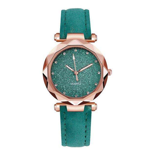 Green New Luxury Rhinestone Bracelet Watch Women Starry Sky Watches Ladies Wristwatch Relogio Feminino Reloj Mujer Montre Femme Clock Utoper