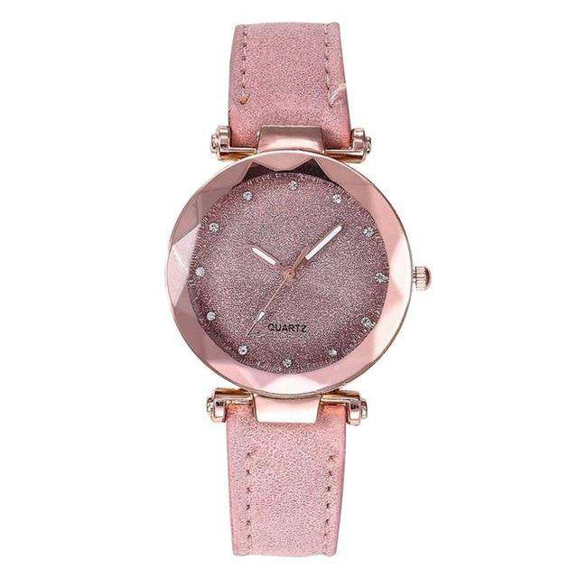 Pink New Luxury Rhinestone Bracelet Watch Women Starry Sky Watches Ladies Wristwatch Relogio Feminino Reloj Mujer Montre Femme Clock Utoper