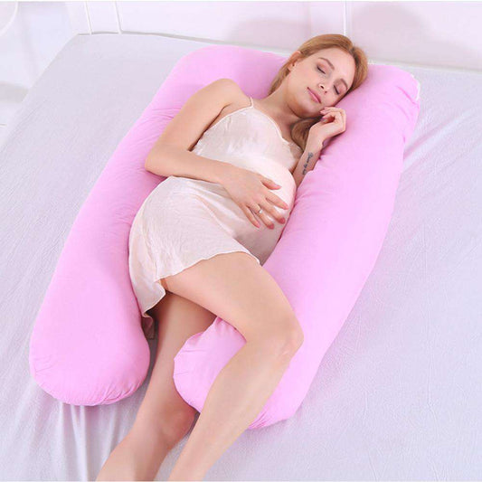 Pregnant Women Sleeping Support Pillow Cotton Pillowcase U Shape Maternity Pillows Pregnancy Side Sleeper Bedding No Filler Utoper