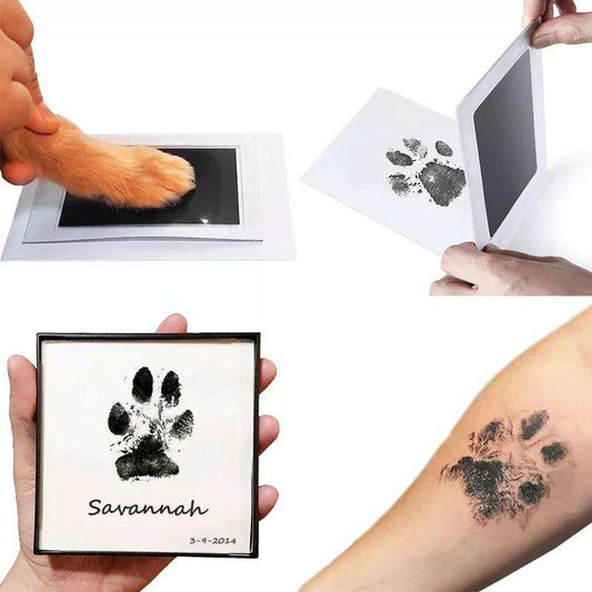 Safe Baby Footprints Handprint Ink Pads Kits Pets Care Non-toxic Ink Pads Baby Shower Paw Print Pad Foot Print Pad Baby Toys Utoper