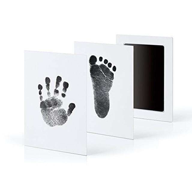 Black Safe Baby Footprints Handprint Ink Pads Kits Pets Care Non-toxic Ink Pads Baby Shower Paw Print Pad Foot Print Pad Baby Toys Utoper