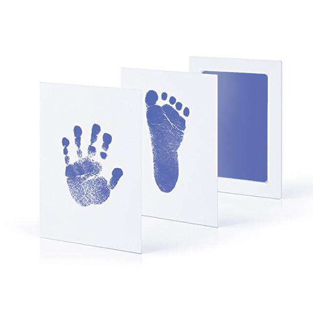Sky-Blue Safe Baby Footprints Handprint Ink Pads Kits Pets Care Non-toxic Ink Pads Baby Shower Paw Print Pad Foot Print Pad Baby Toys Utoper