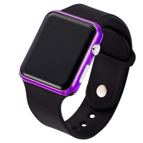 Black-Purple Sport LED Watches Unisex Men Digital Clock Man Army Military Silicone Women Wrist Watch Clock Hodinky Ceasuri Relogio Masculino Utoper