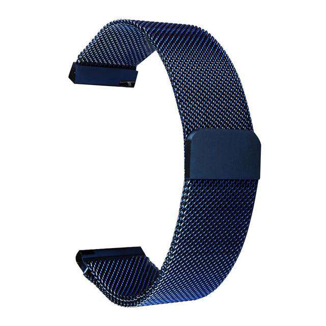 Blue-24mm UTHAI S09 Universal Milanese Watchband 14-24mm Silver Stainless Steel 20mm watch strap Replacement Bracelet 22mm watch band Utoper