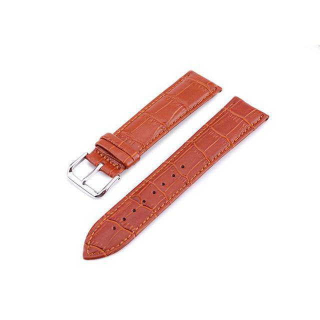 Light-brown-24mm UTHAI Z08 Watch Band Genuine Leather Straps 10-24mm Watch Accessories High Quality Brown Colors Watchbands Utoper