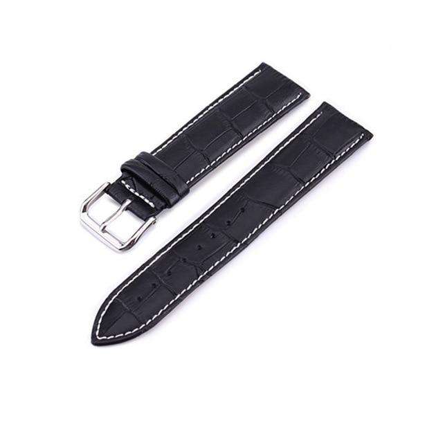 Black-white-line-24mm UTHAI Z08 Watch Band Genuine Leather Straps 10-24mm Watch Accessories High Quality Brown Colors Watchbands Utoper