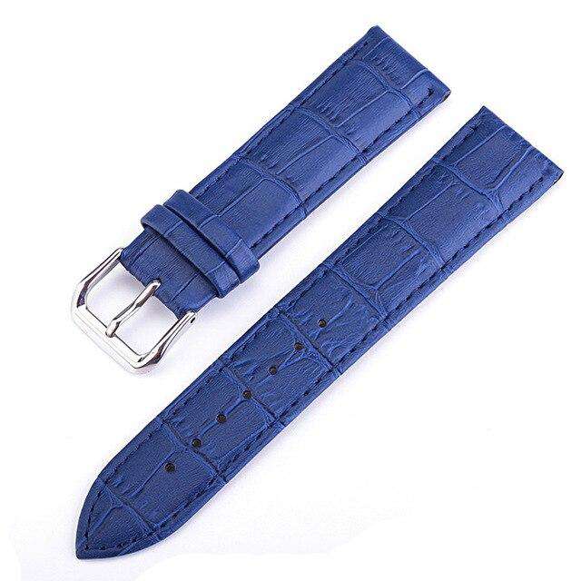 Blue-22mm UTHAI Z11 New Watch Bracelet Belt Woman Watchbands Genuine Leather Strap Watch Band 10-24mm Multicolor Watch Bands Utoper