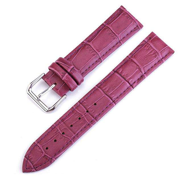 Purple-22mm UTHAI Z11 New Watch Bracelet Belt Woman Watchbands Genuine Leather Strap Watch Band 10-24mm Multicolor Watch Bands Utoper