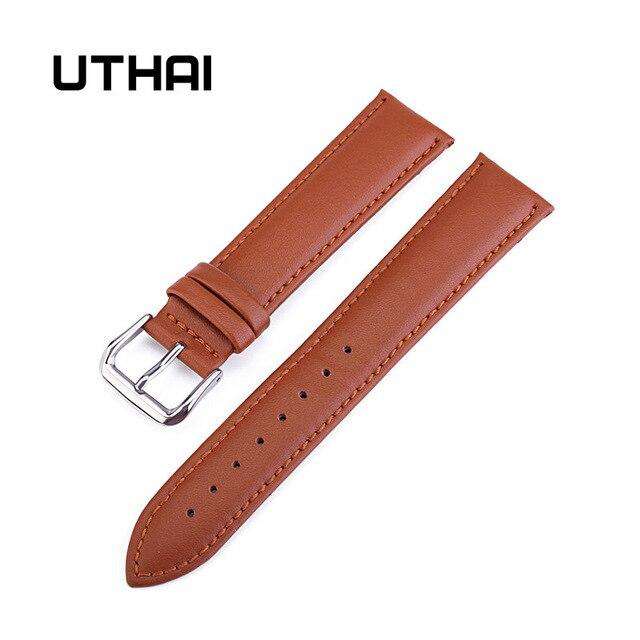 Light-Brown-19mm UTHAI Z24 22mm Watch Band Leather Watch Straps 10-24mm Watchbands Watch Accessories High Quality 20mm watch strap Utoper