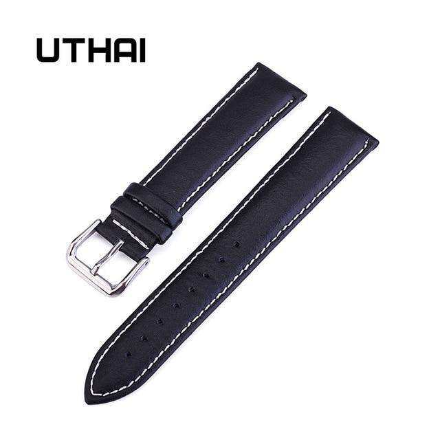 black-and-white-line-19mm UTHAI Z24 22mm Watch Band Leather Watch Straps 10-24mm Watchbands Watch Accessories High Quality 20mm watch strap Utoper