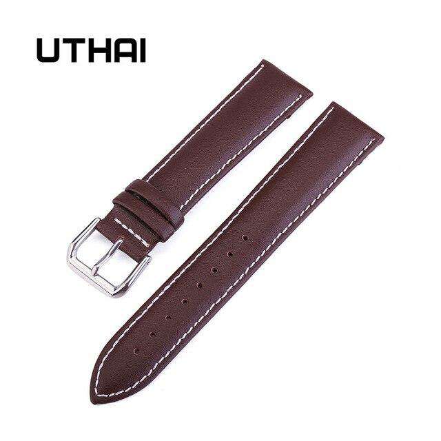brown-and-white-line-16mm UTHAI Z24 22mm Watch Band Leather Watch Straps 10-24mm Watchbands Watch Accessories High Quality 20mm watch strap Utoper
