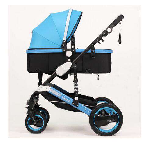 Russian-Federation-Color-blue Wisesonle baby stroller 2 in 1 stroller lying or dampening folding light weight two-sided child four seasons Russia free shippin Utoper
