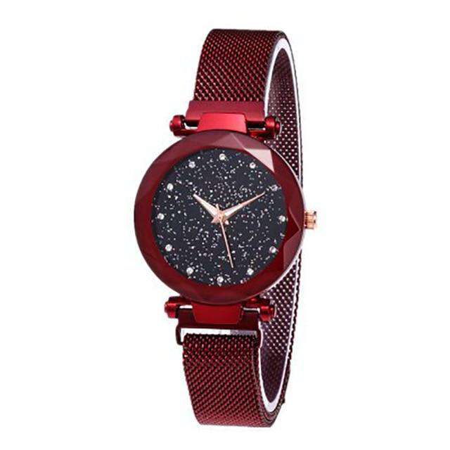 Red Women Watches 2019 Luxury Brand Crystal Fashion Dress Woman Watches Clock Quartz Ladies Wrist Watches For Women Relogio Feminino Utoper