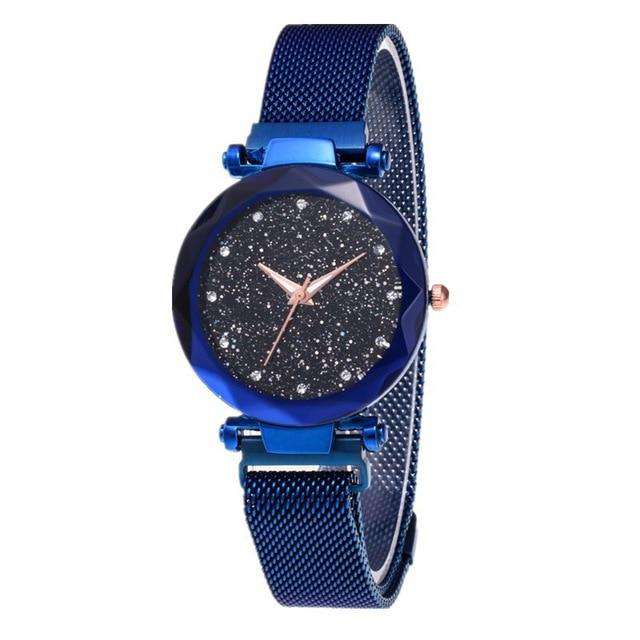 Blue Women Watches 2019 Luxury Brand Crystal Fashion Dress Woman Watches Clock Quartz Ladies Wrist Watches For Women Relogio Feminino Utoper