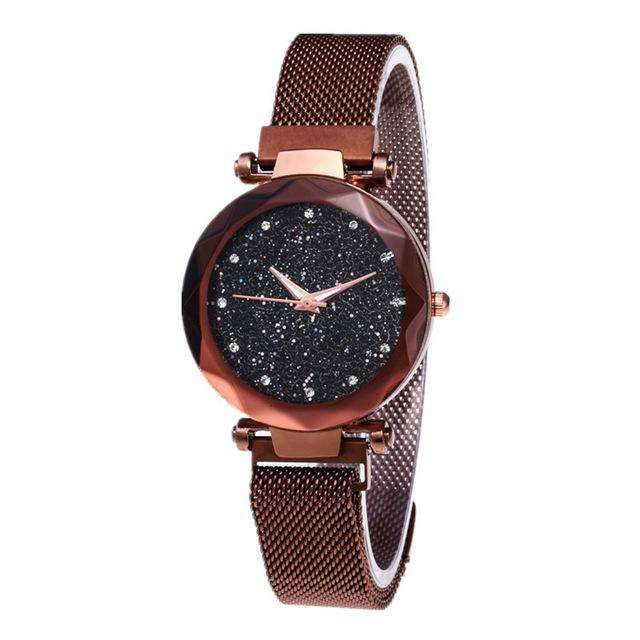 Brown Women Watches 2019 Luxury Brand Crystal Fashion Dress Woman Watches Clock Quartz Ladies Wrist Watches For Women Relogio Feminino Utoper