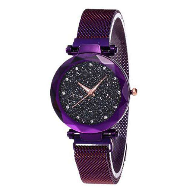 Purple Women Watches 2019 Luxury Brand Crystal Fashion Dress Woman Watches Clock Quartz Ladies Wrist Watches For Women Relogio Feminino Utoper