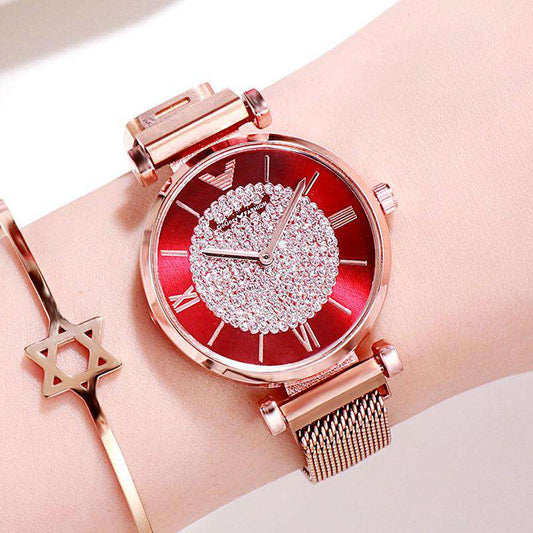Women Watches 2019 Luxury Diamond Rose Gold Ladies Wrist Watches Magnetic Women Bracelet Watch For Female Clock Relogio Feminino Utoper