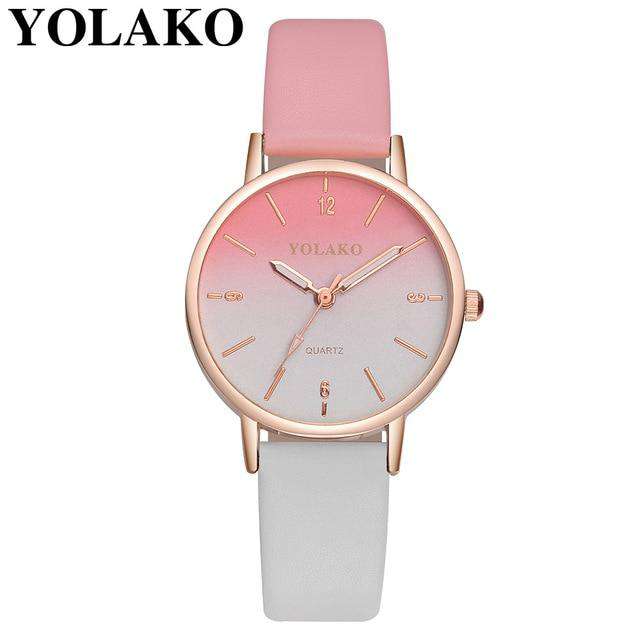 B YOLAKO Women's Simple Leather Quartz Watch Women Ladies Dress Watch Students Casual Wristwatch Relojes Montre Femme Gift #b Utoper
