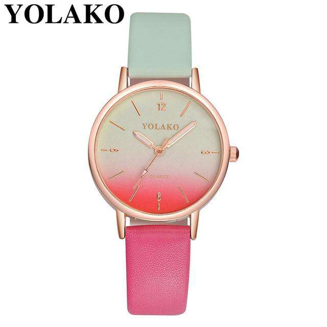 D YOLAKO Women's Simple Leather Quartz Watch Women Ladies Dress Watch Students Casual Wristwatch Relojes Montre Femme Gift #b Utoper
