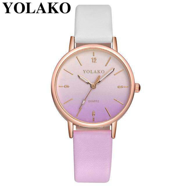 C YOLAKO Women's Simple Leather Quartz Watch Women Ladies Dress Watch Students Casual Wristwatch Relojes Montre Femme Gift #b Utoper